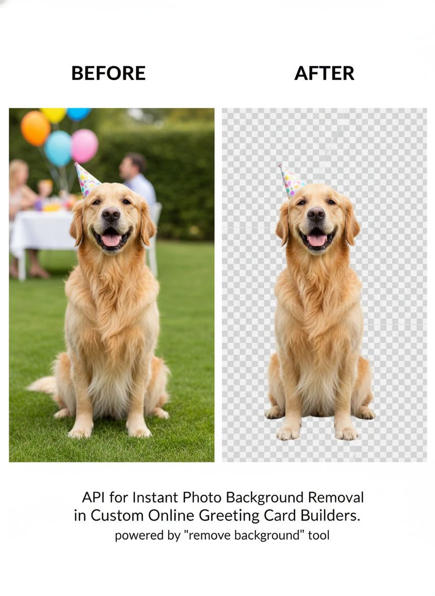 api for instant photo background removal in custom online greeting card builders - Professional Guide